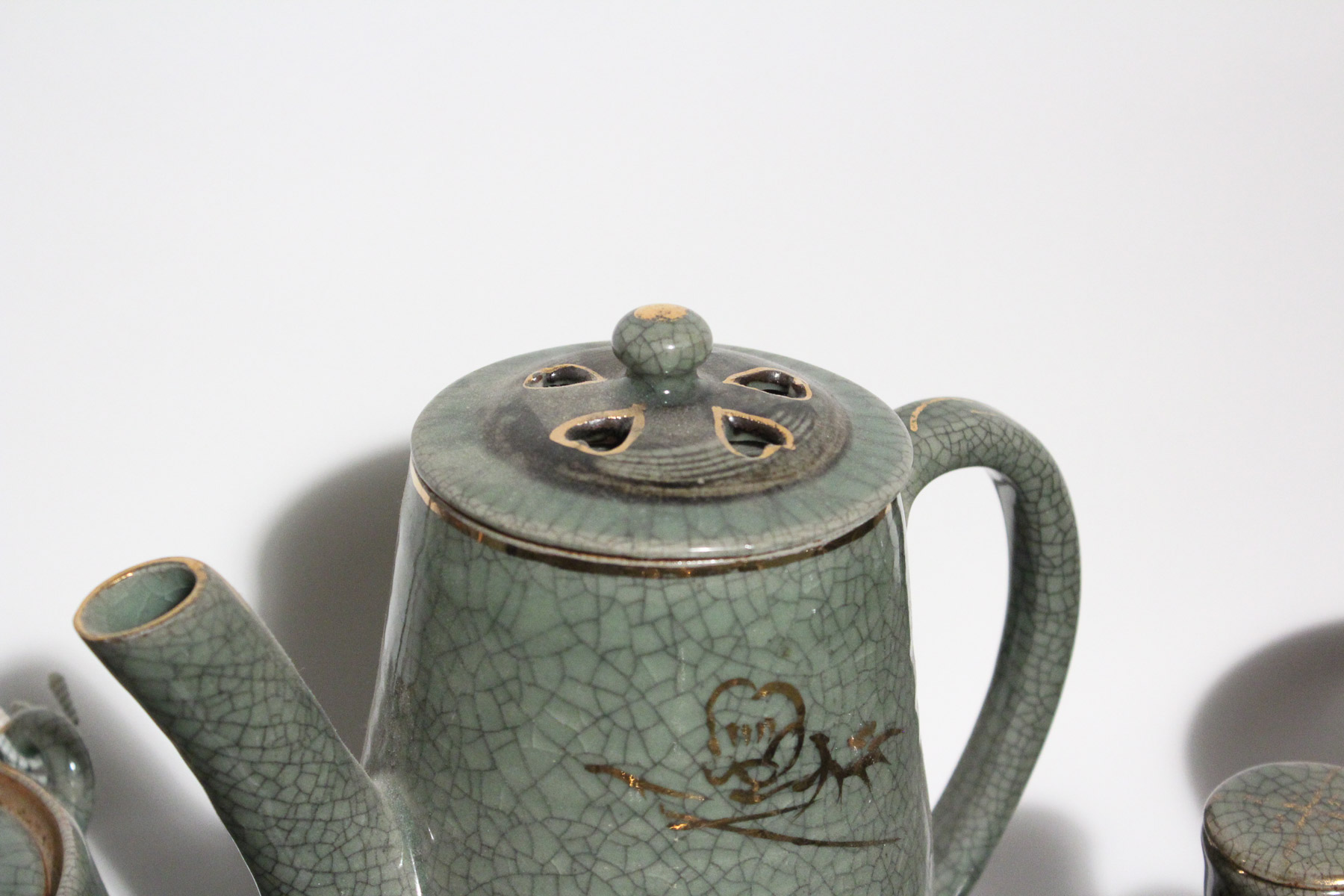 Large Japanese Somayaki Soma-Ware Set