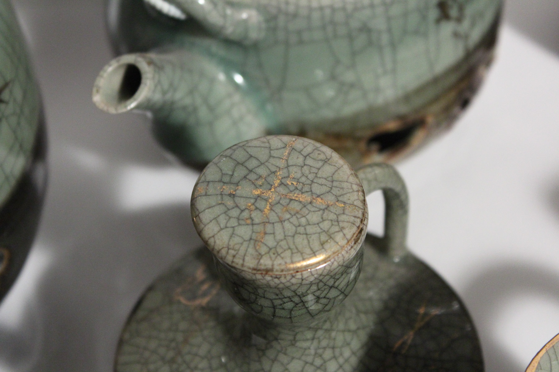 Large Japanese Somayaki Soma-Ware Set