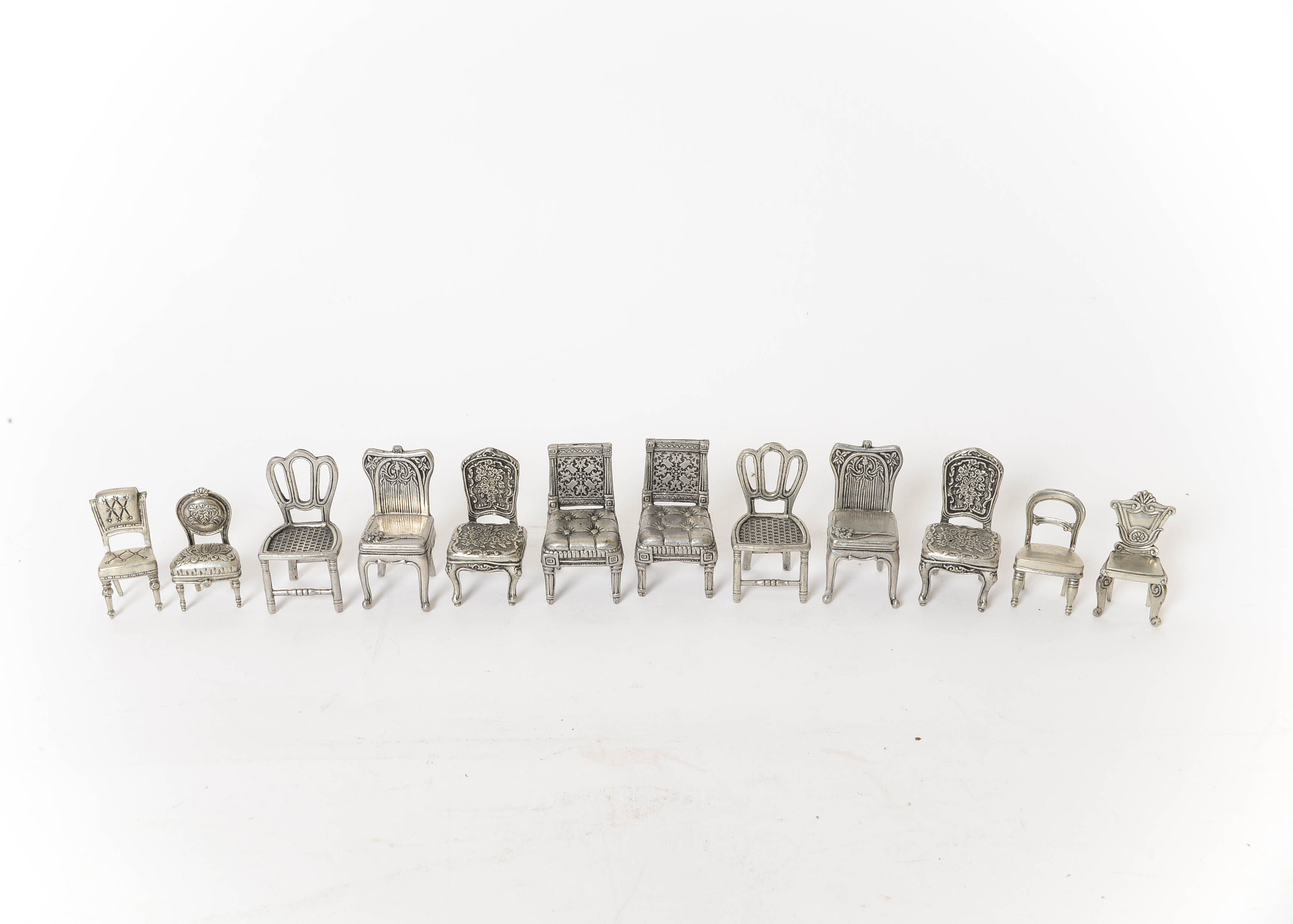 Pewter Chair Place Card Holders