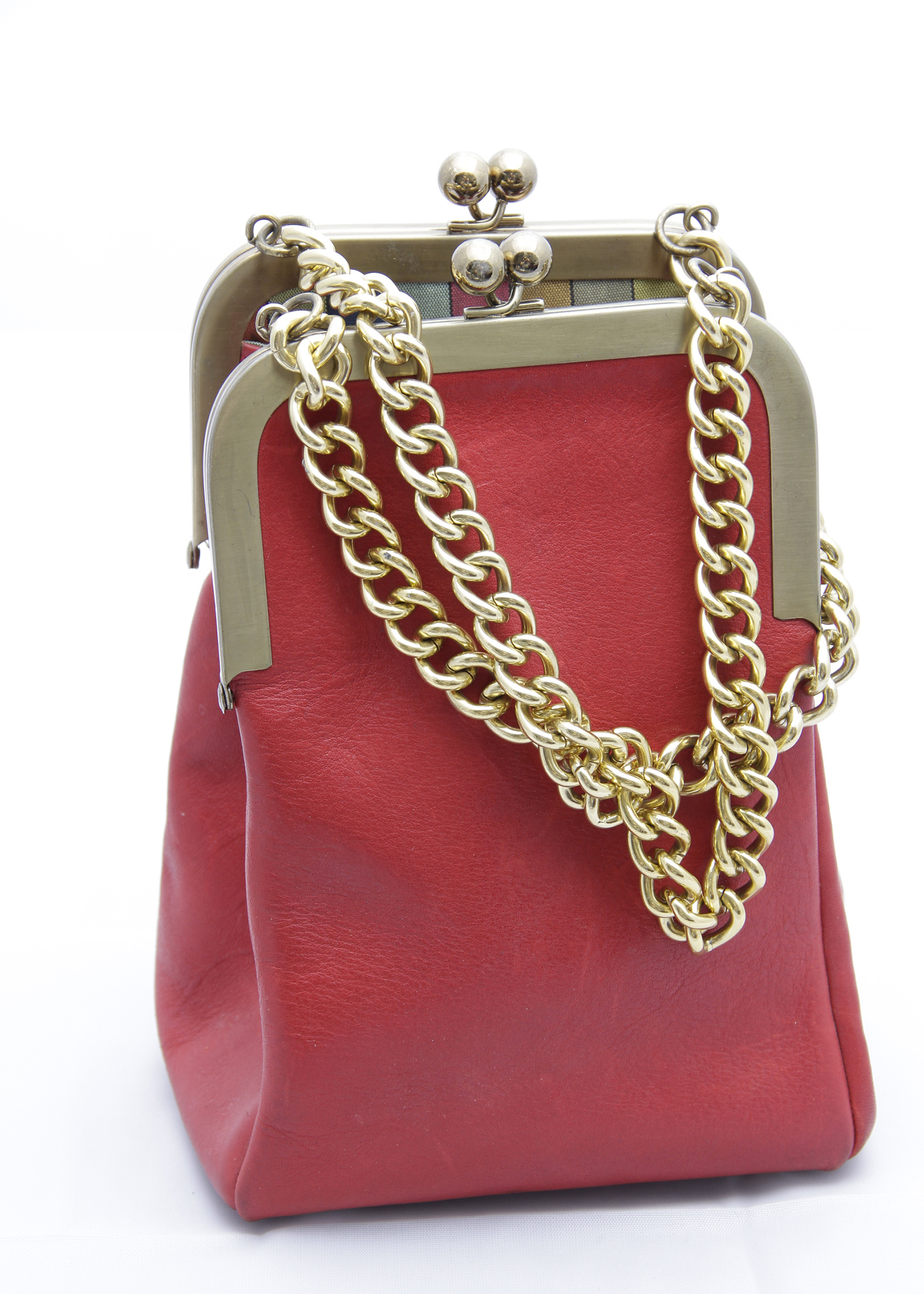 Vintage Bonnie Cashin Coach Double Kiss Lock Handbag