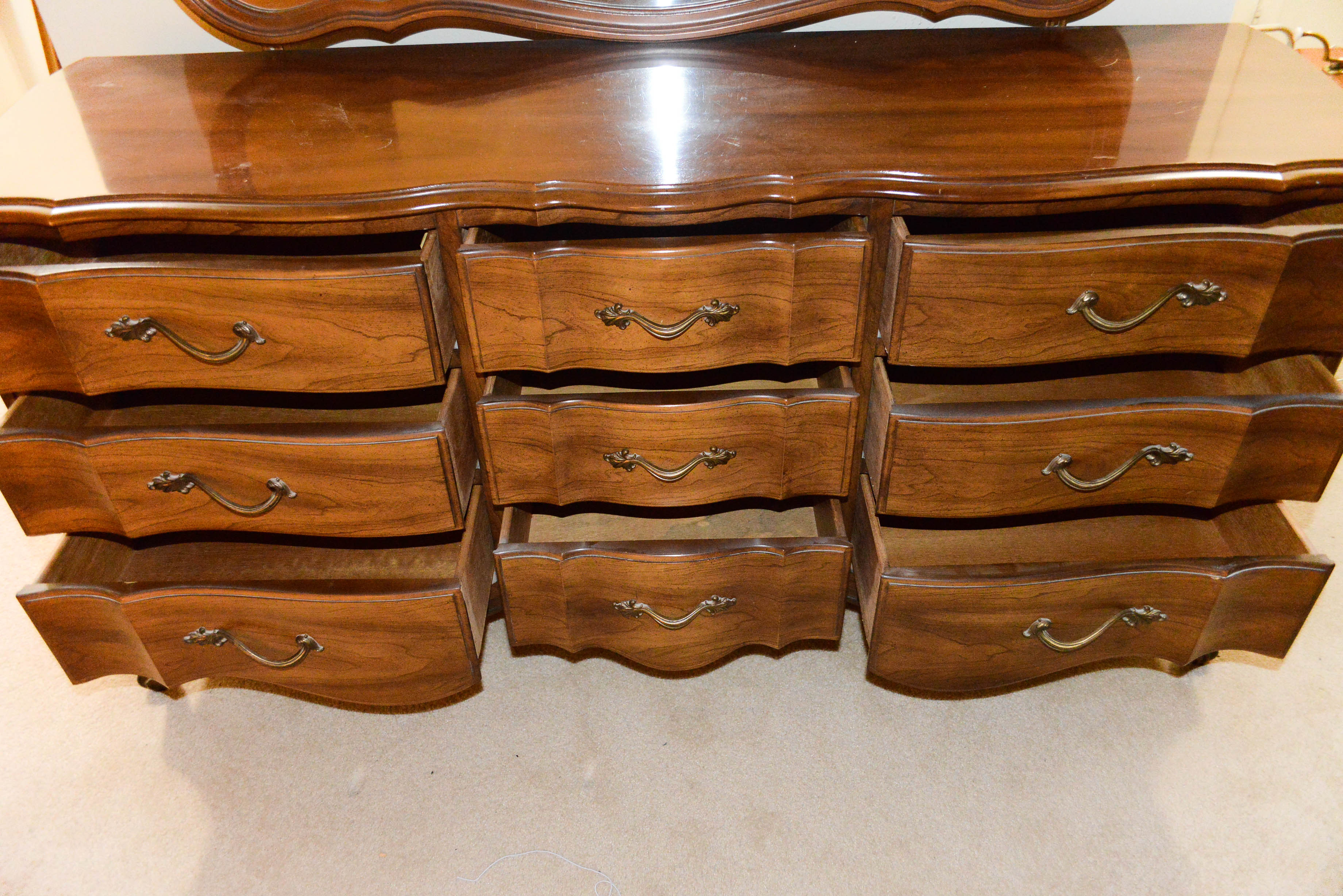 Vintage Broyhill Premier Dresser With Mirror