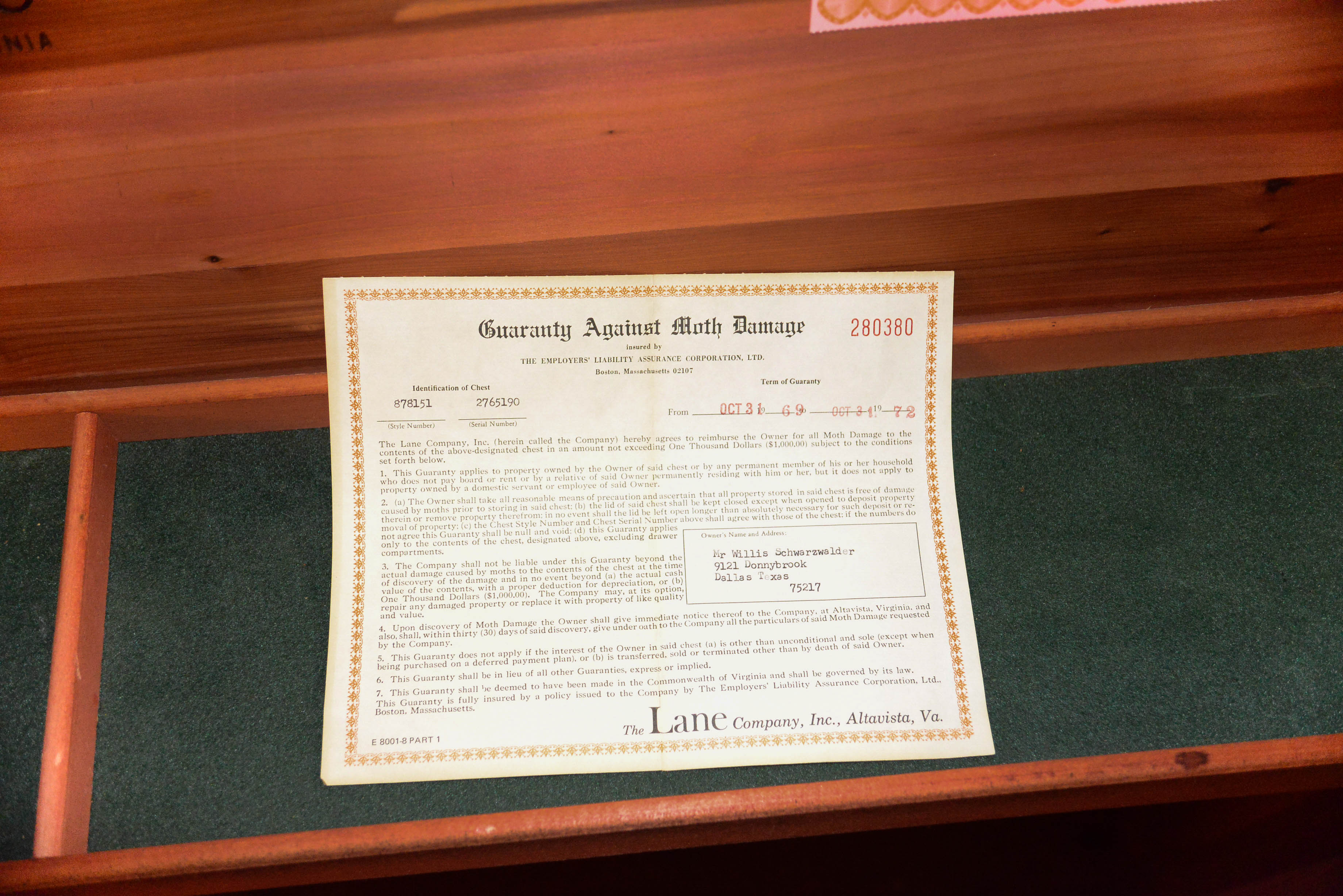 Vintage 1960s Lane Cedar Chest