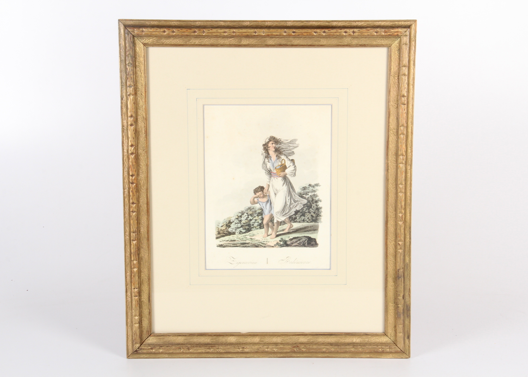 "Figeunerinn Bohemienne" Hand Colored Lithograph