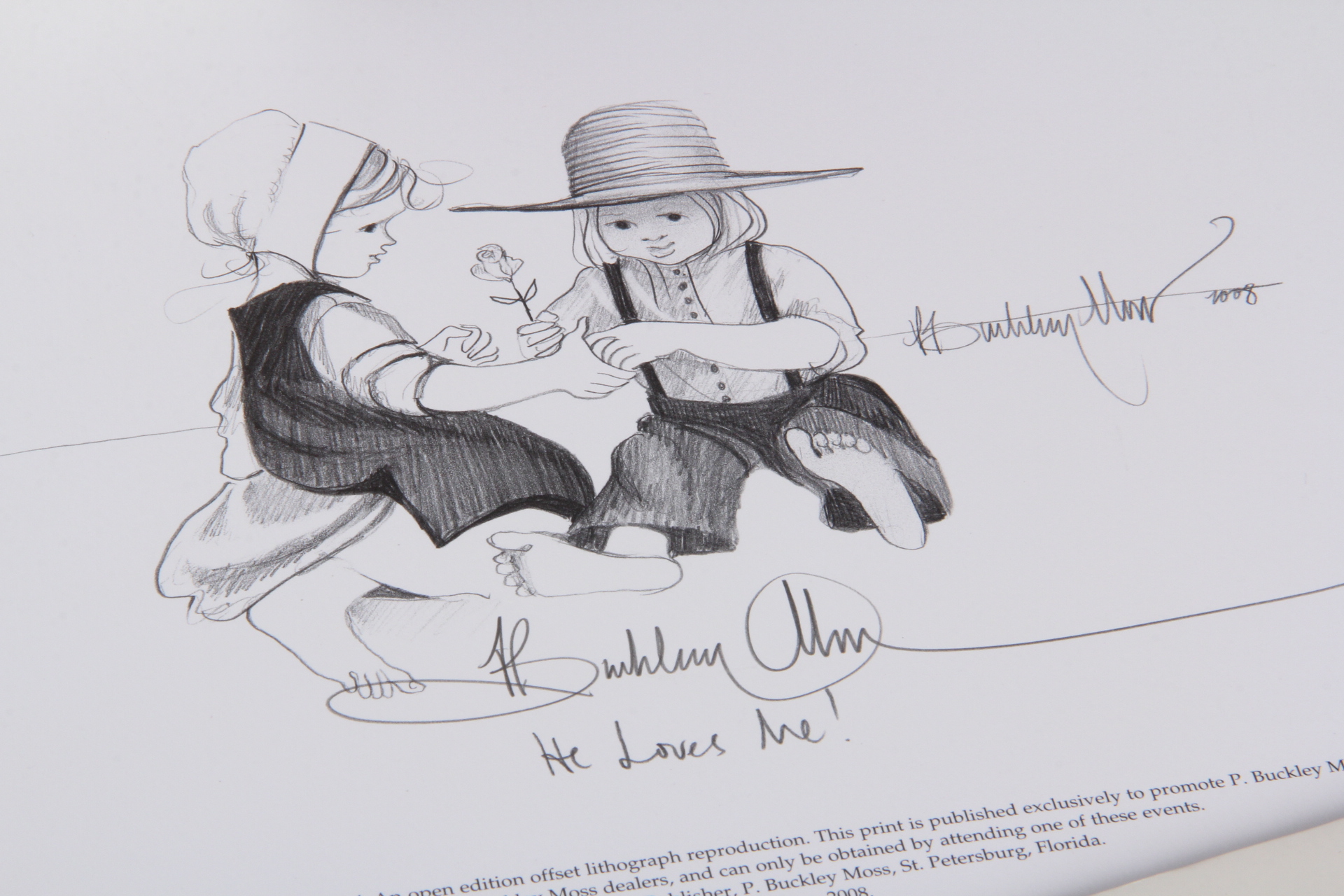 Quartet of P. Buckley Moss Prints