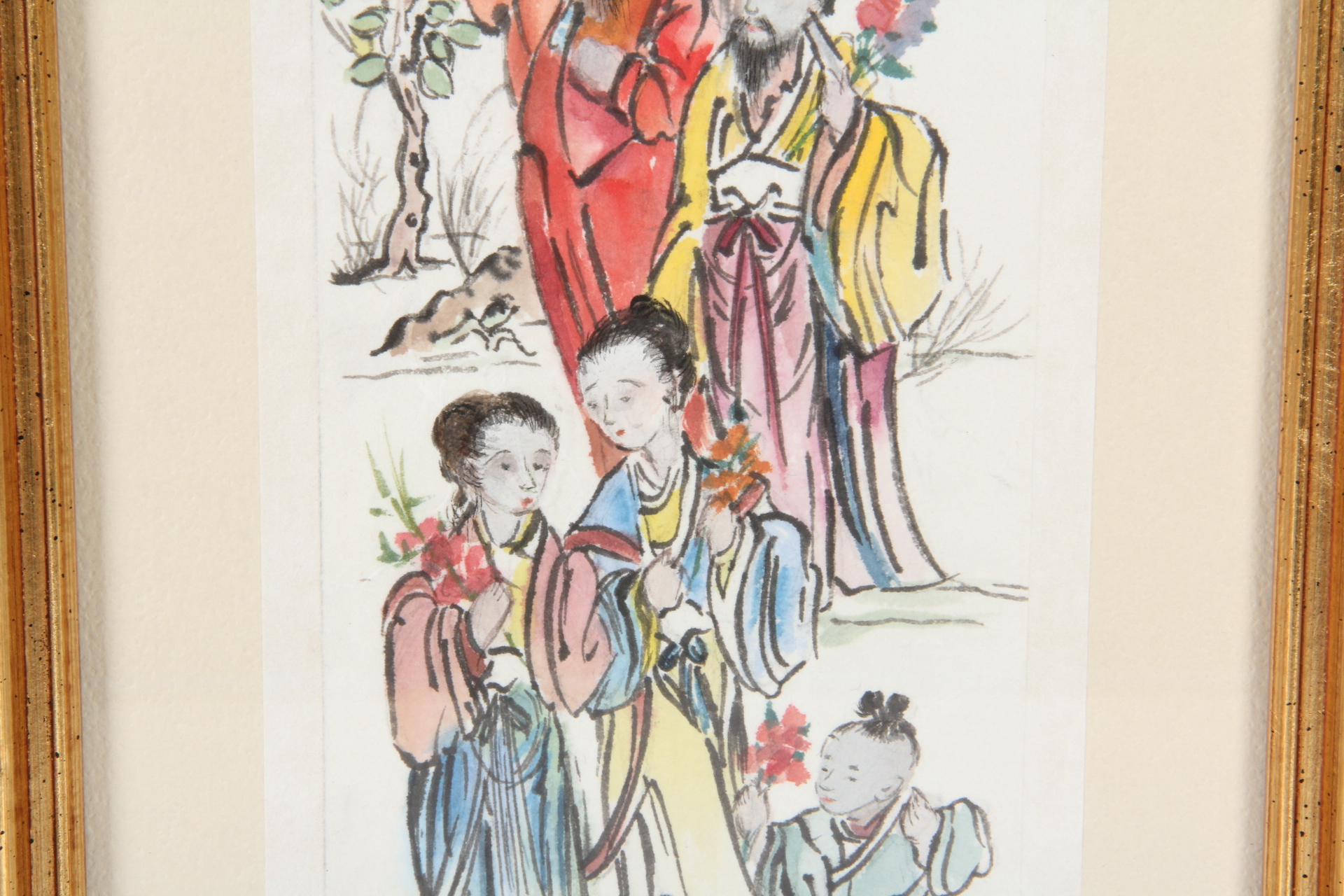 1982 Chin-Si-Daw Original Chinese Bone Painting on Paper