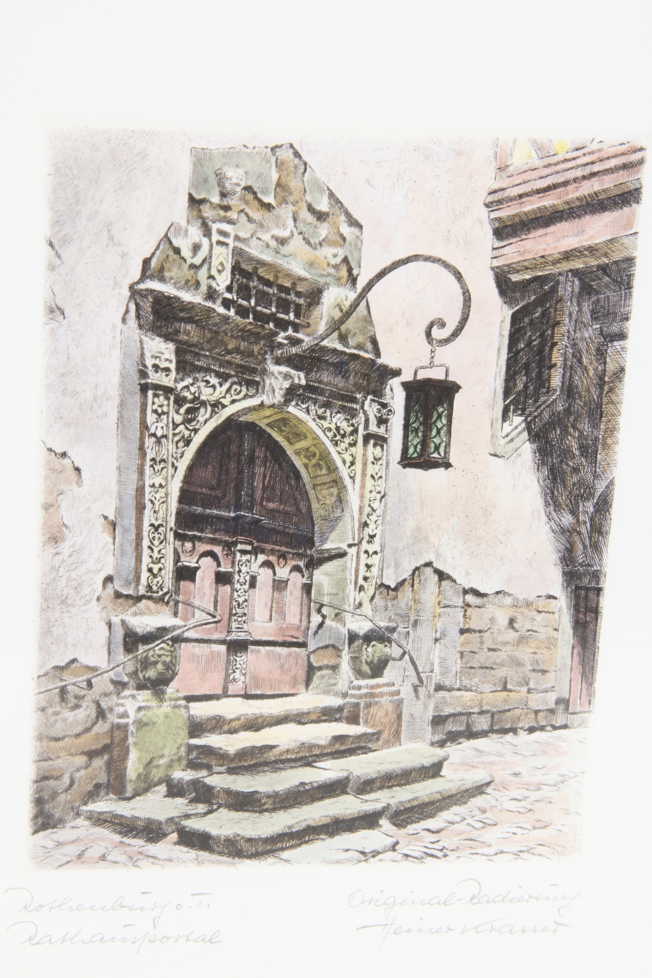 Original Heiner Krasser Hand Colored Lithographs