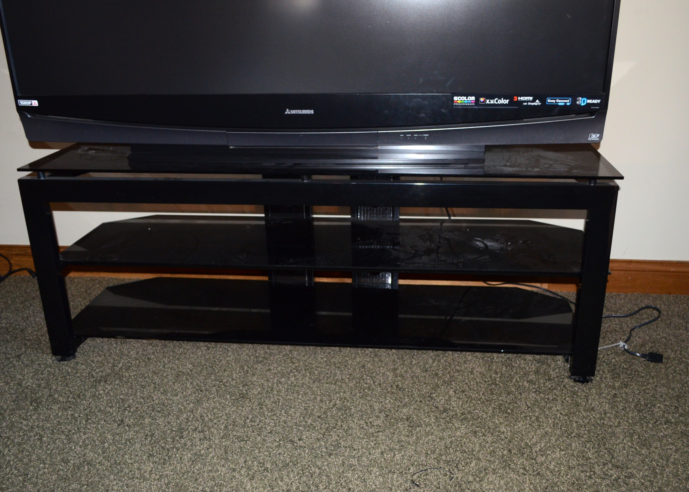 Mitsubishi Television with Media Console