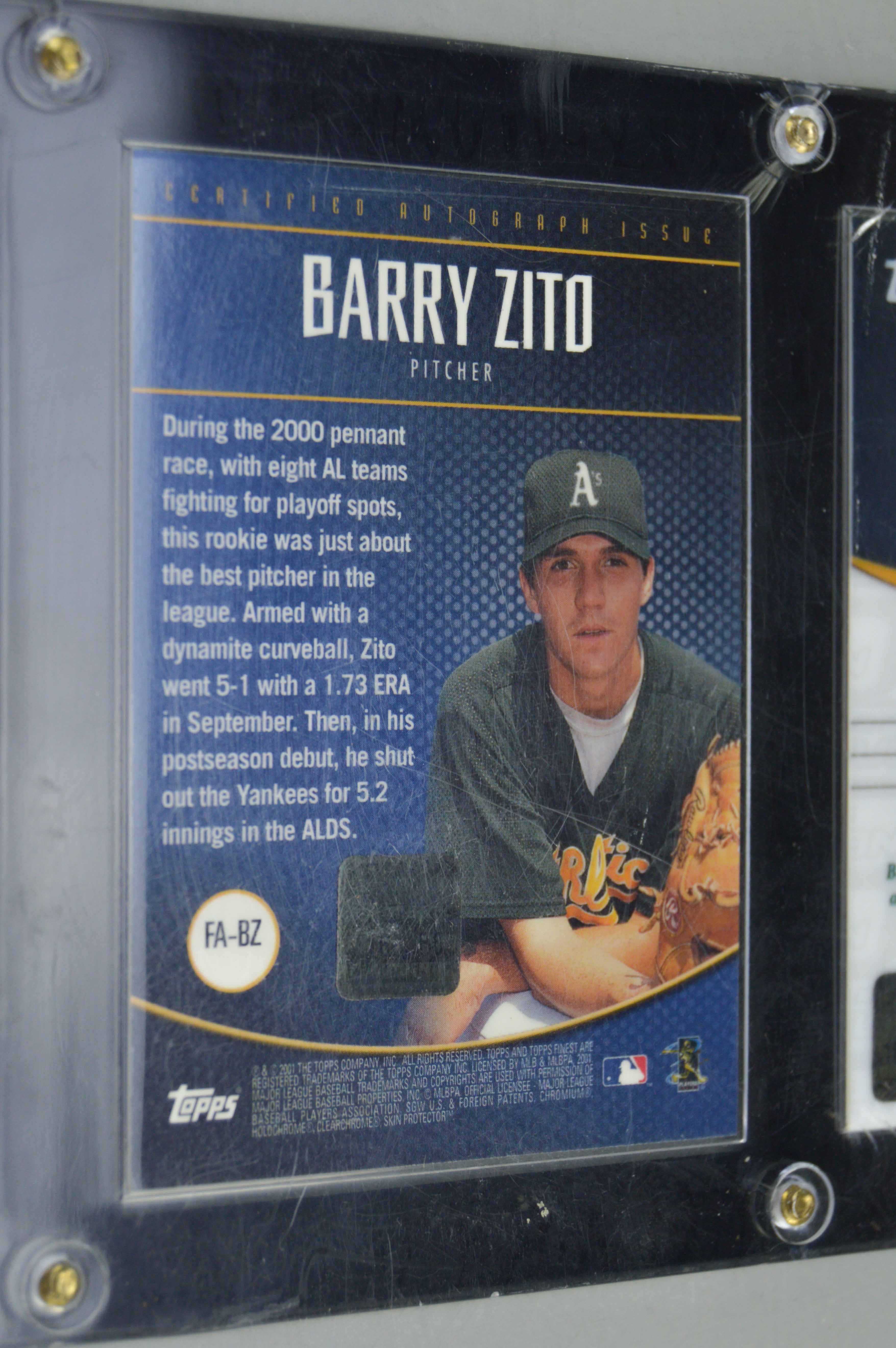 Set of Autographed Barry Zito Cards