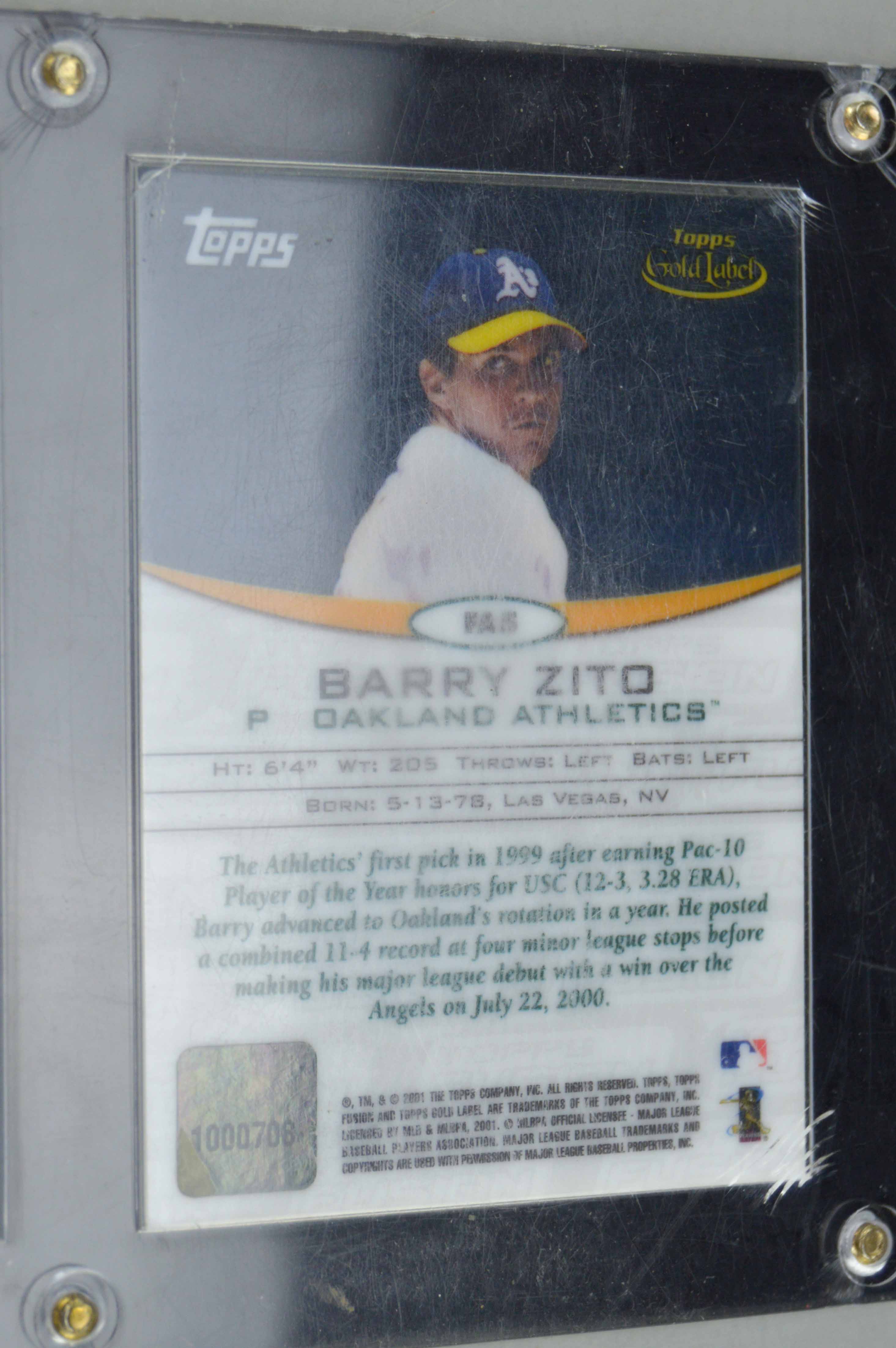 Set of Autographed Barry Zito Cards