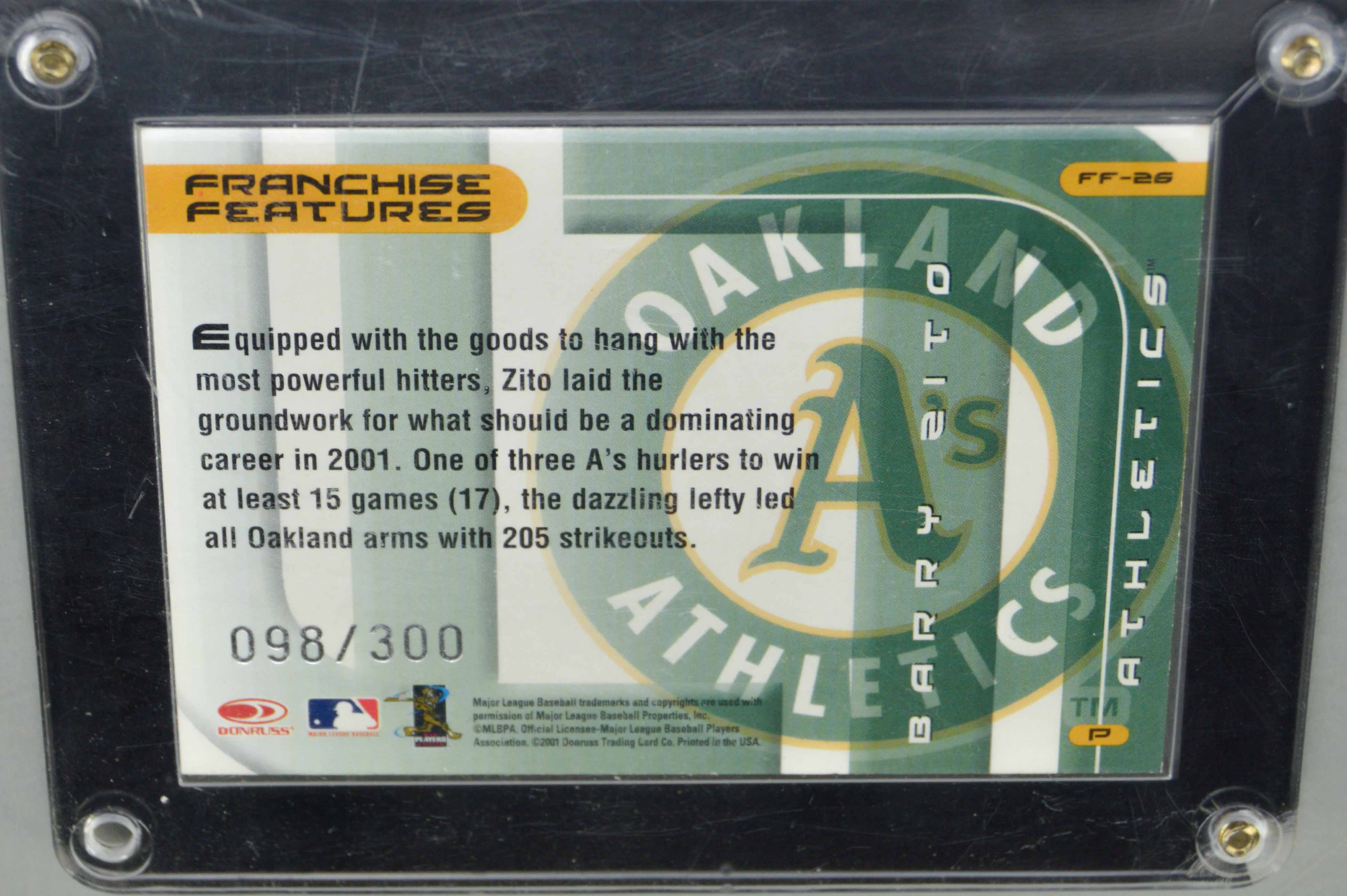 Set of Autographed Barry Zito Cards