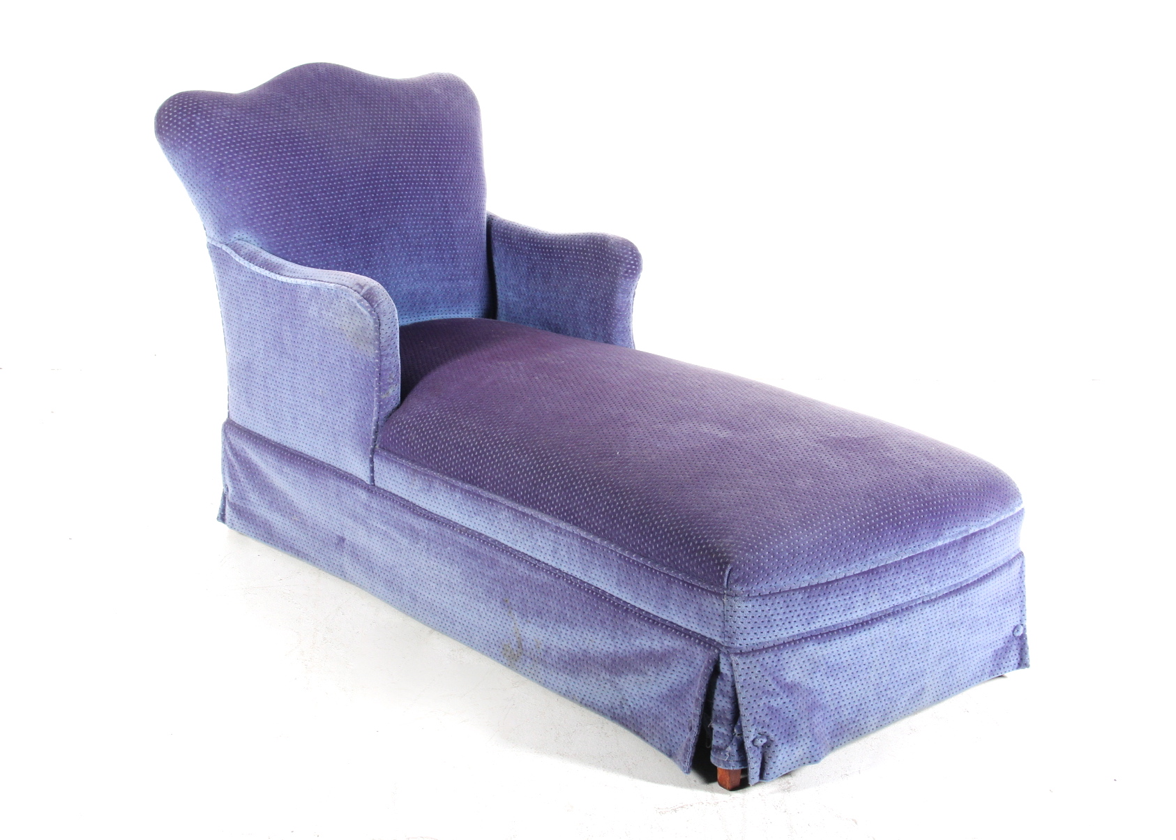 Upholstered Blue Chaise