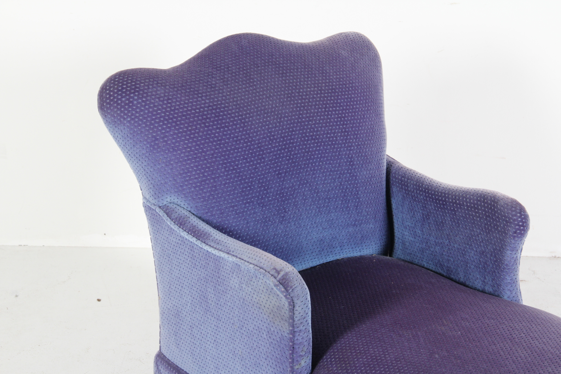 Upholstered Blue Chaise