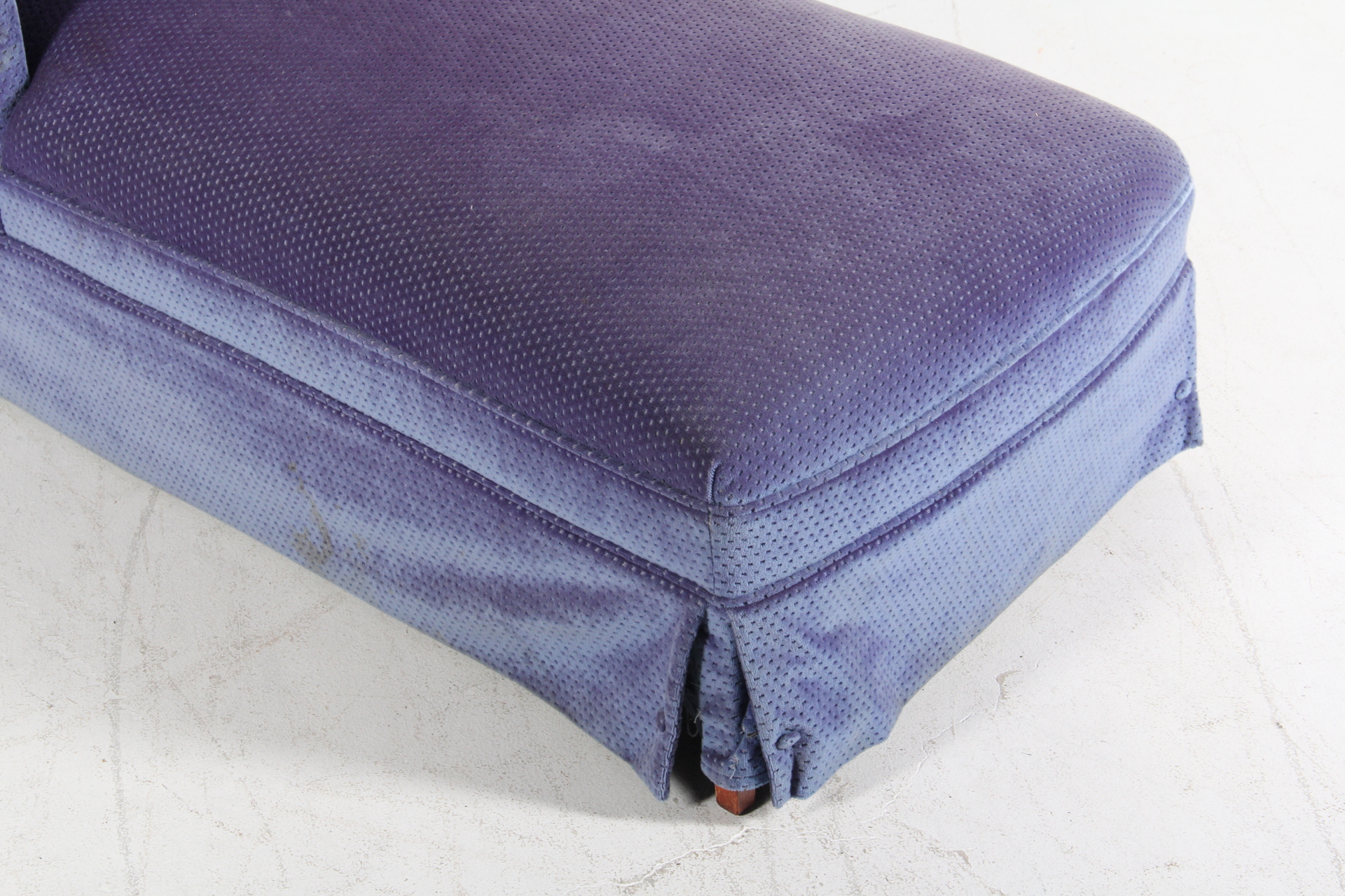 Upholstered Blue Chaise