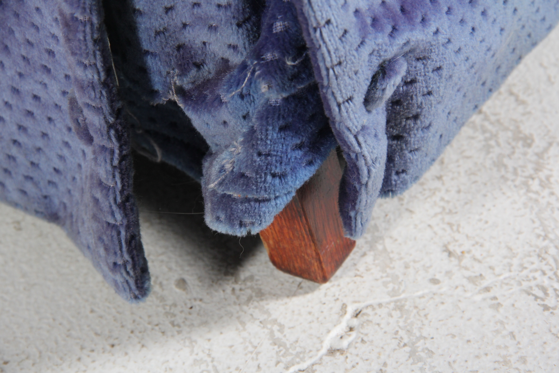 Upholstered Blue Chaise