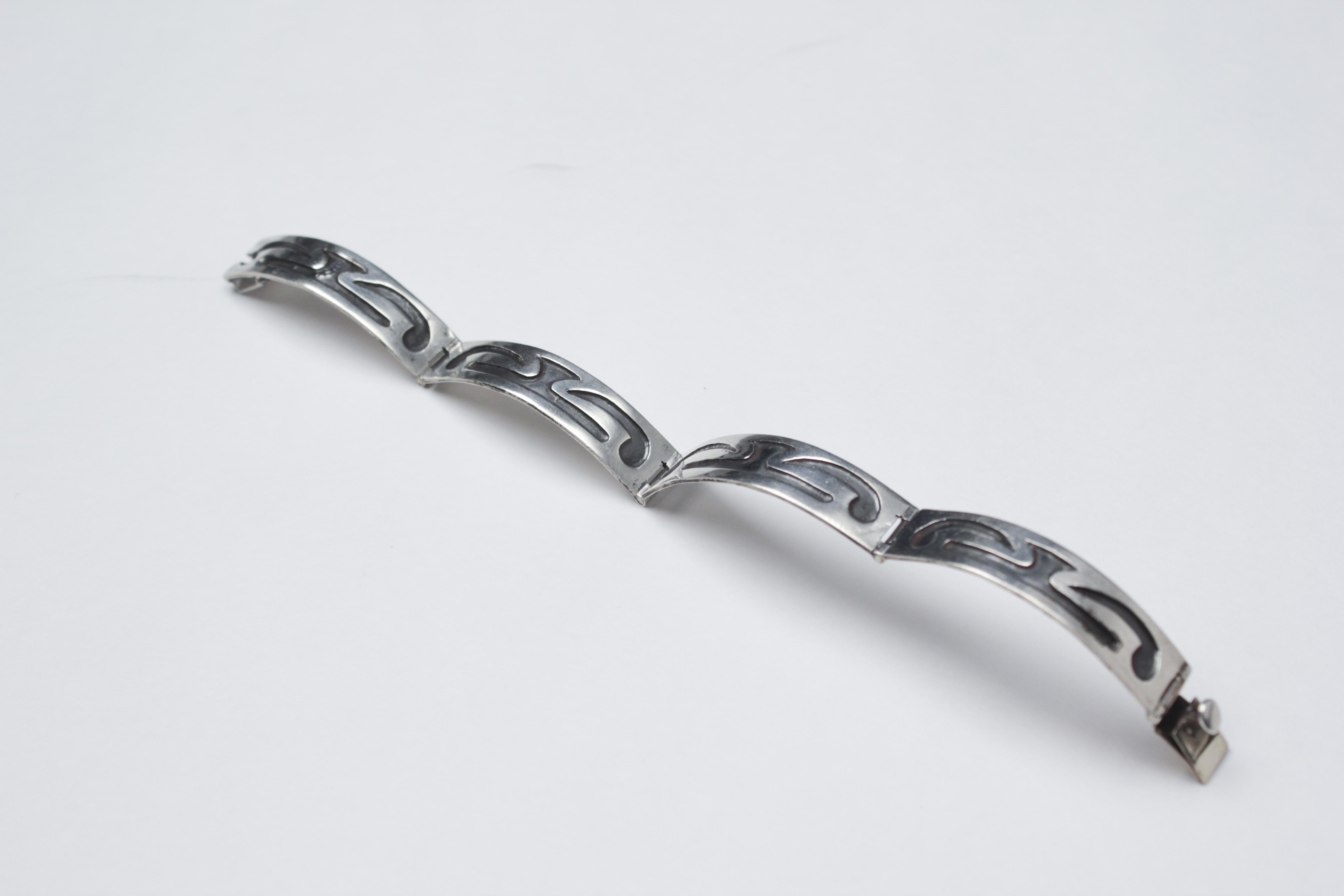 Mexican Sterling Silver 7" Bracelet
