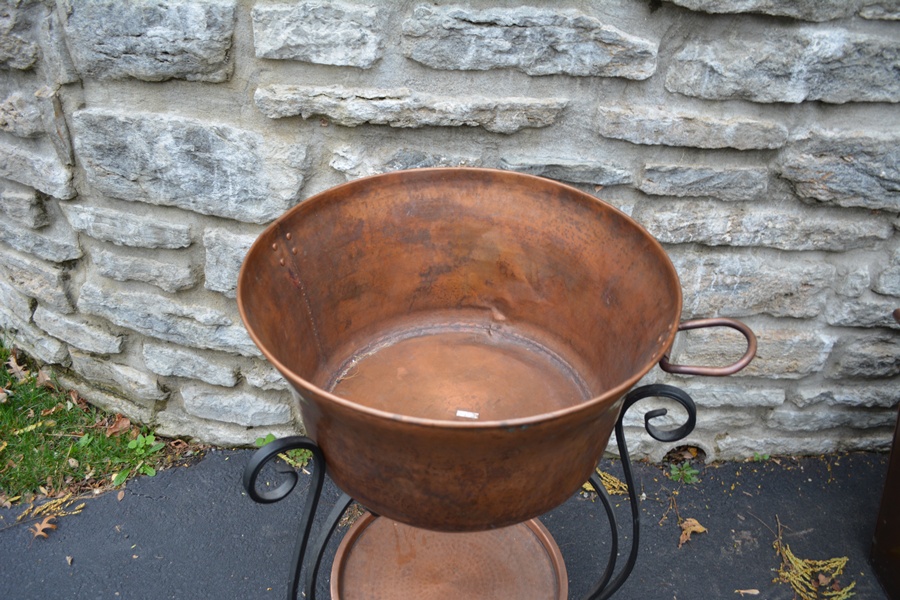 Frontgate Copper and Wrought Iron Beverage Cooler