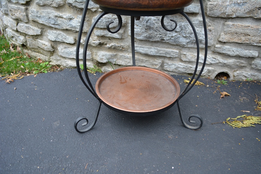 Frontgate Copper and Wrought Iron Beverage Cooler
