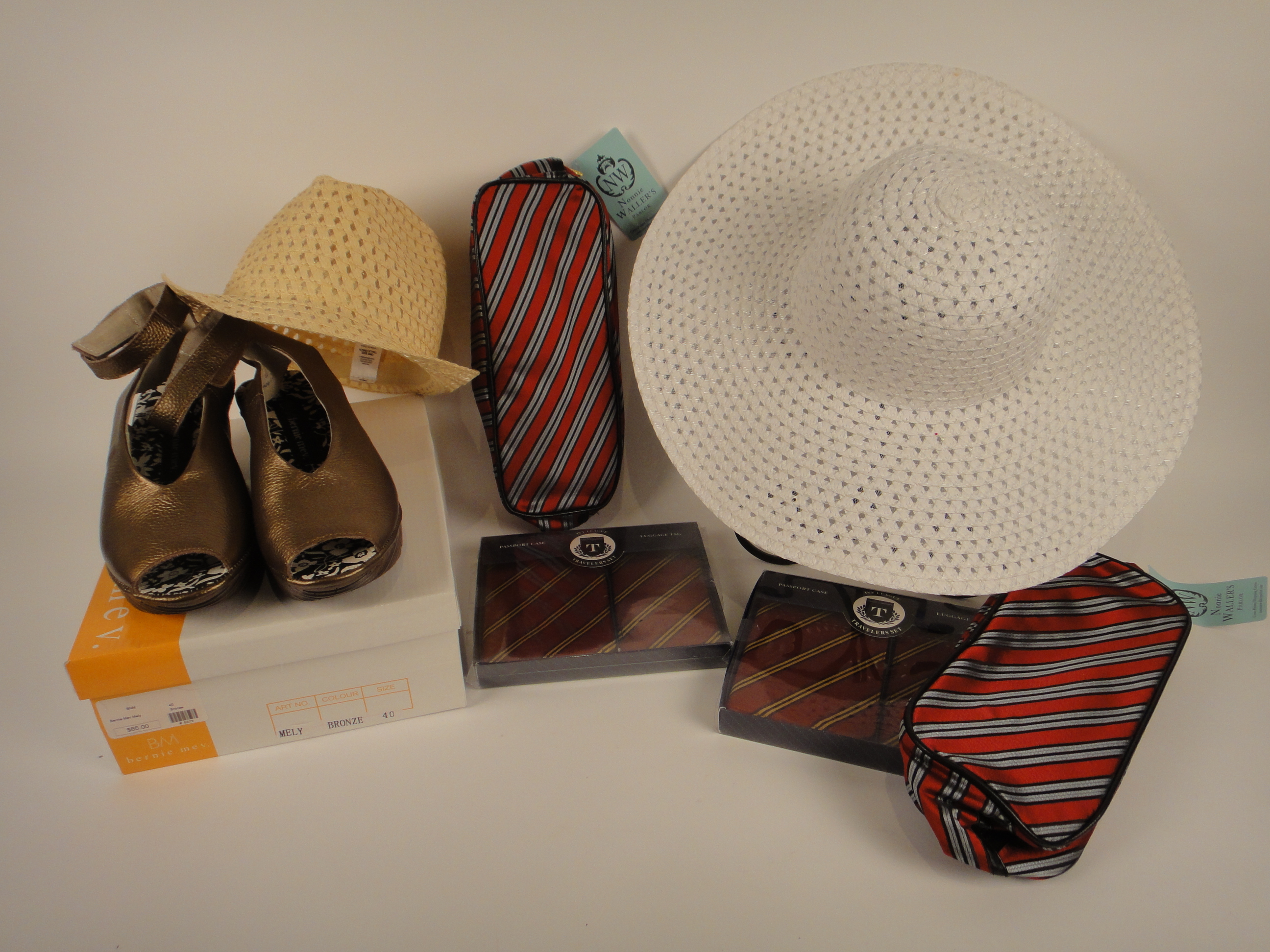 Two Pair Bernie Mev Shoes, Travel Accessories and Hats