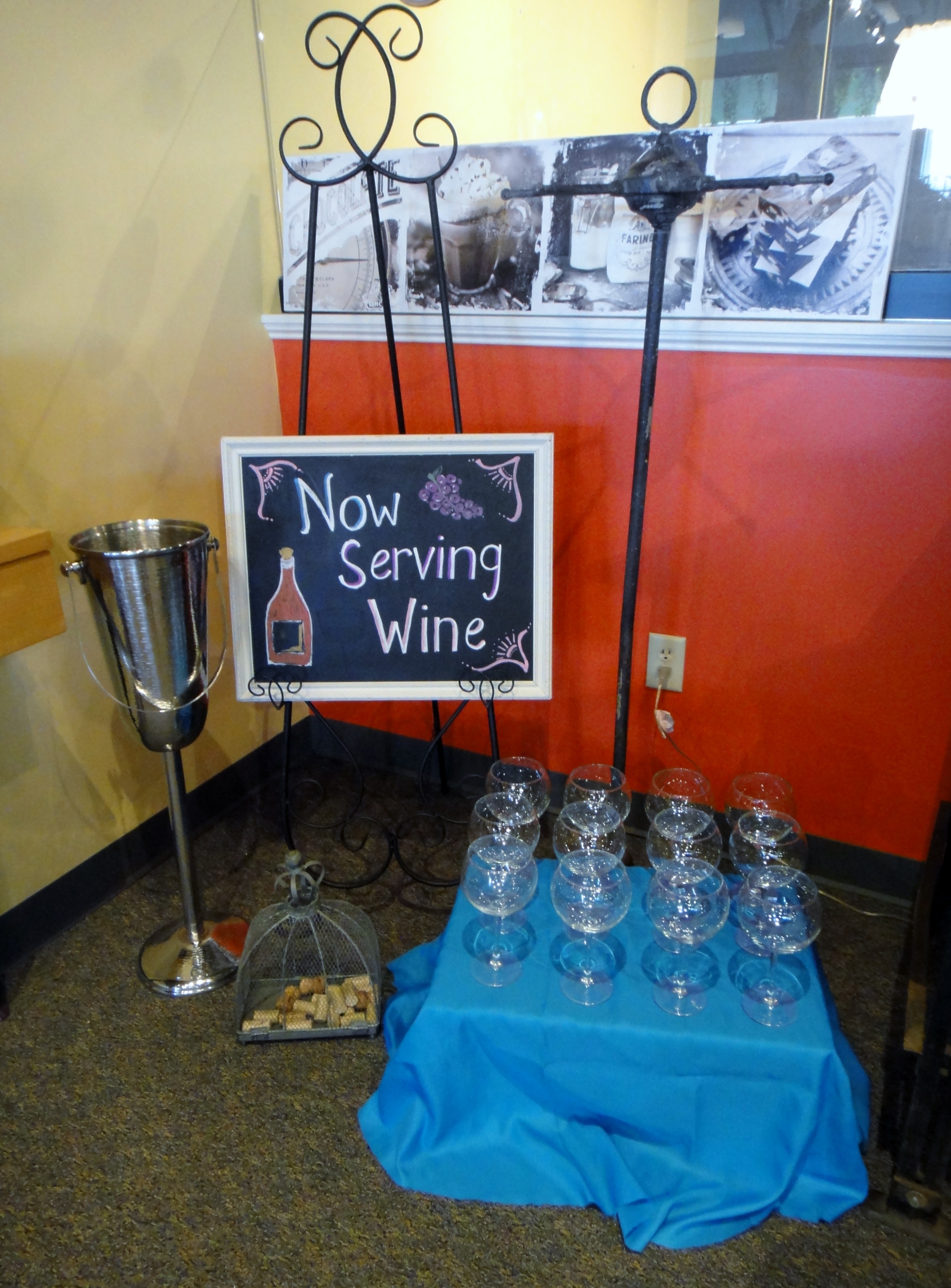 Silver Tone Champagne Stand, Wine Glasses, Display Stands + More