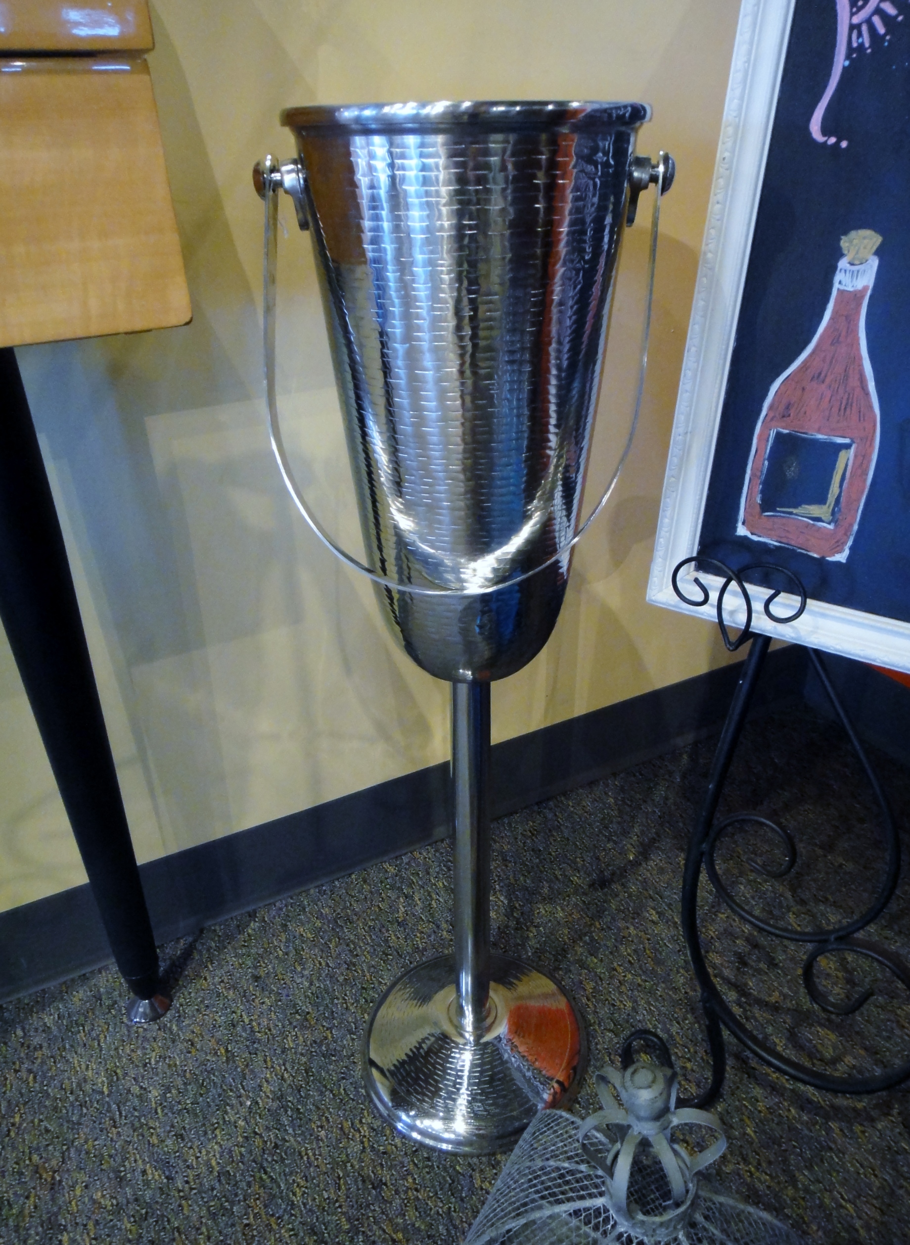 Silver Tone Champagne Stand, Wine Glasses, Display Stands + More