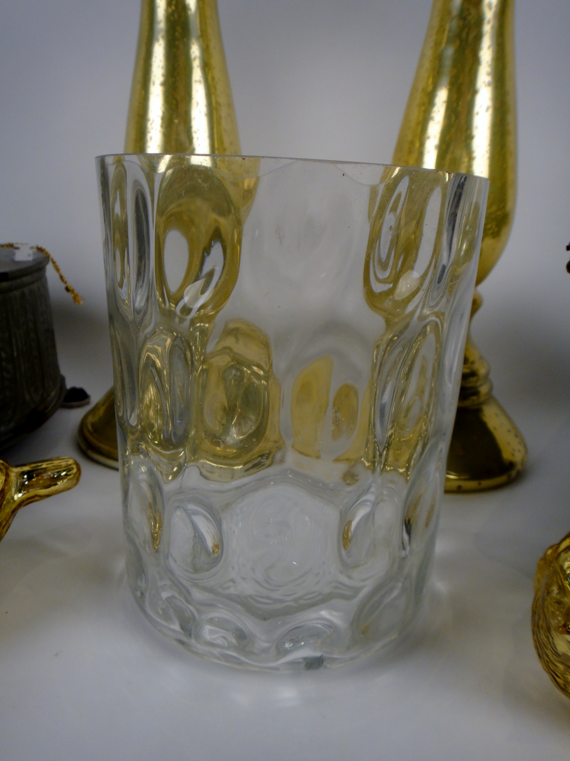 Mercury Glass Candle Holders, Display Stands and Birds