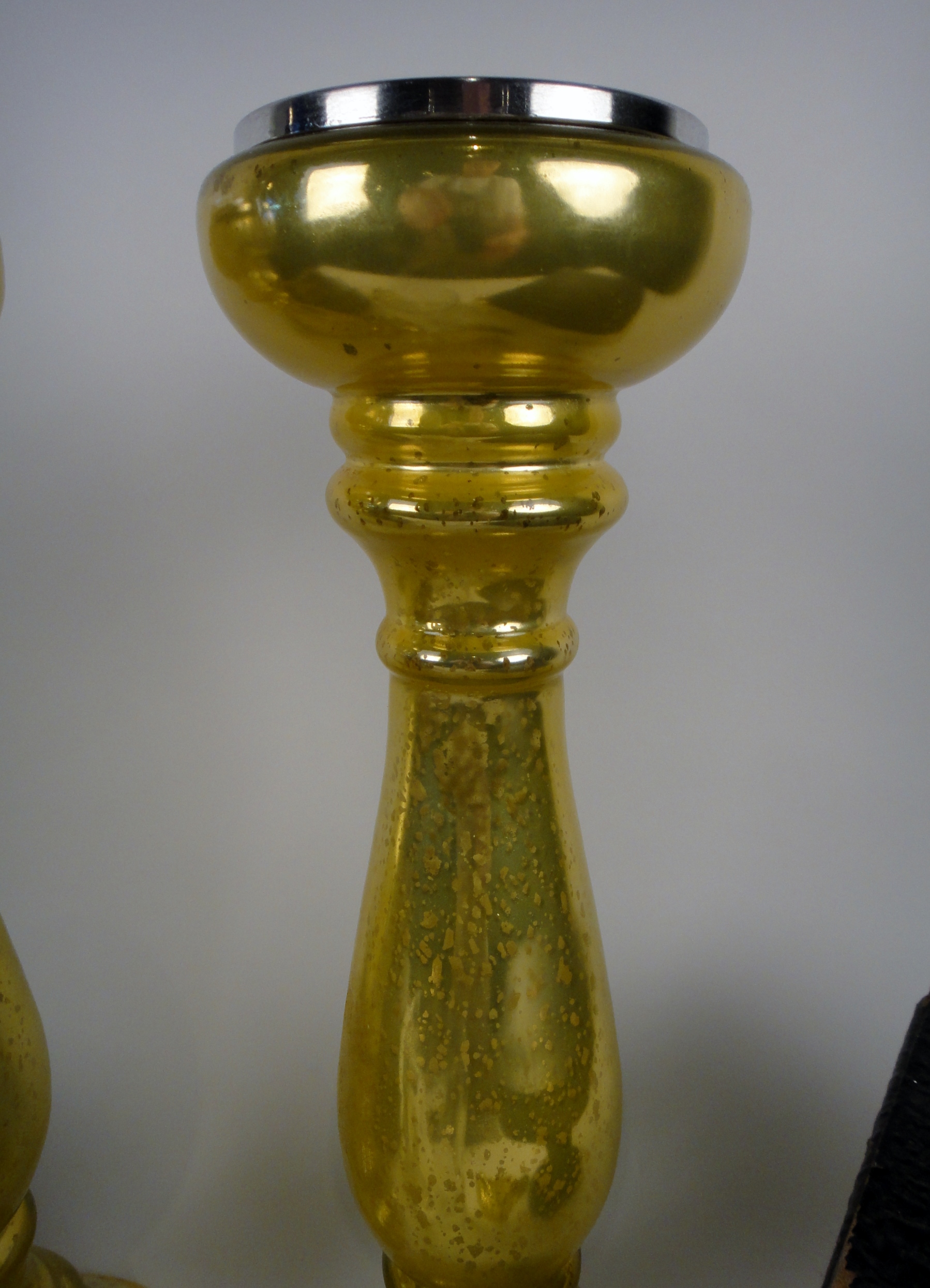 Mercury Glass Candle Holders, Display Stands and Birds