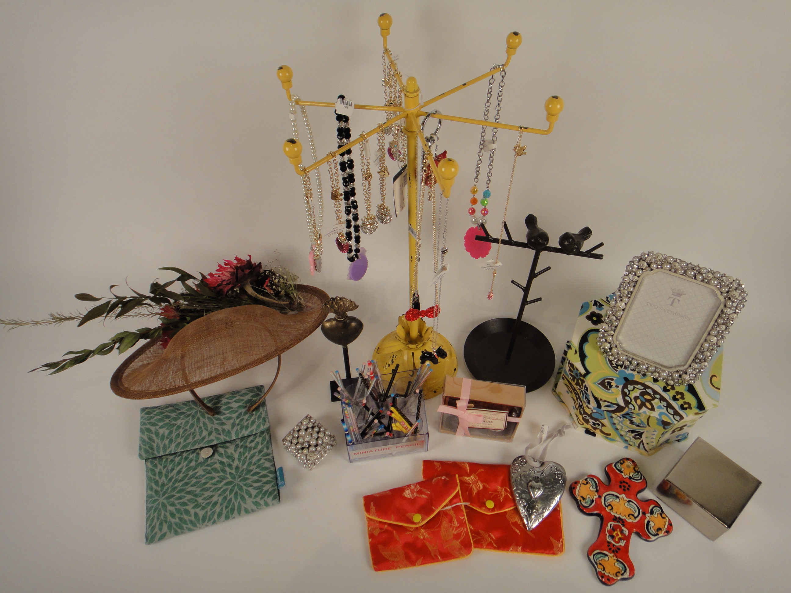 Vintage Look Jewelry Tree, Trinket Boxes, Frame, Jewelry and More