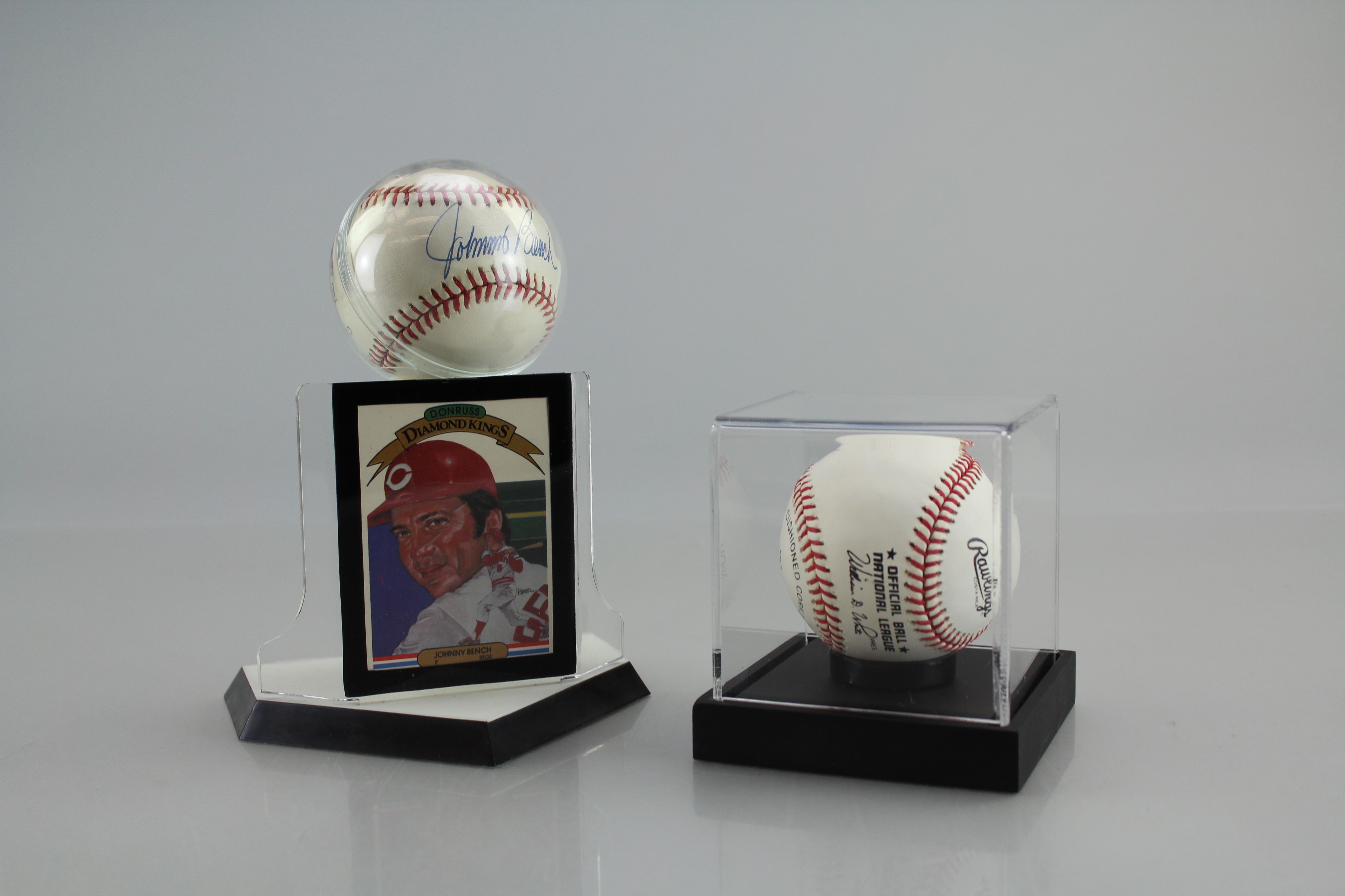 Pete Rose And Johnny Bench Autographed Baseballs