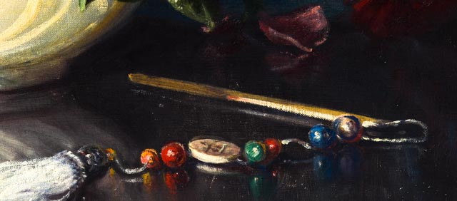 Original Volney Richardson Oil on Canvas Floral Still Life