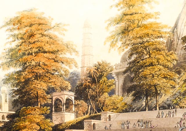 Antique Aquatint Etching After Captain Robert Melville Grindlay