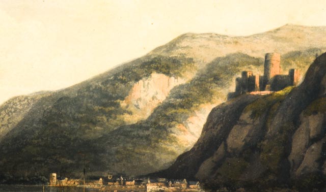 Antique T. Sutherland Engraving "The Castle of Furstenburg"