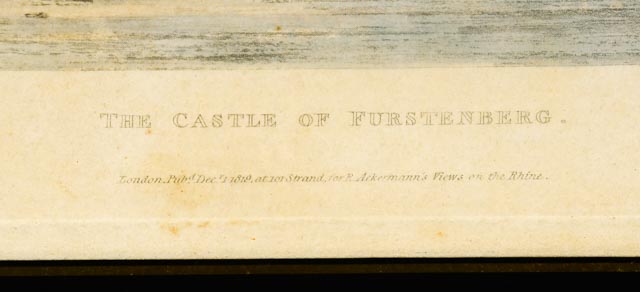 Antique T. Sutherland Engraving "The Castle of Furstenburg"