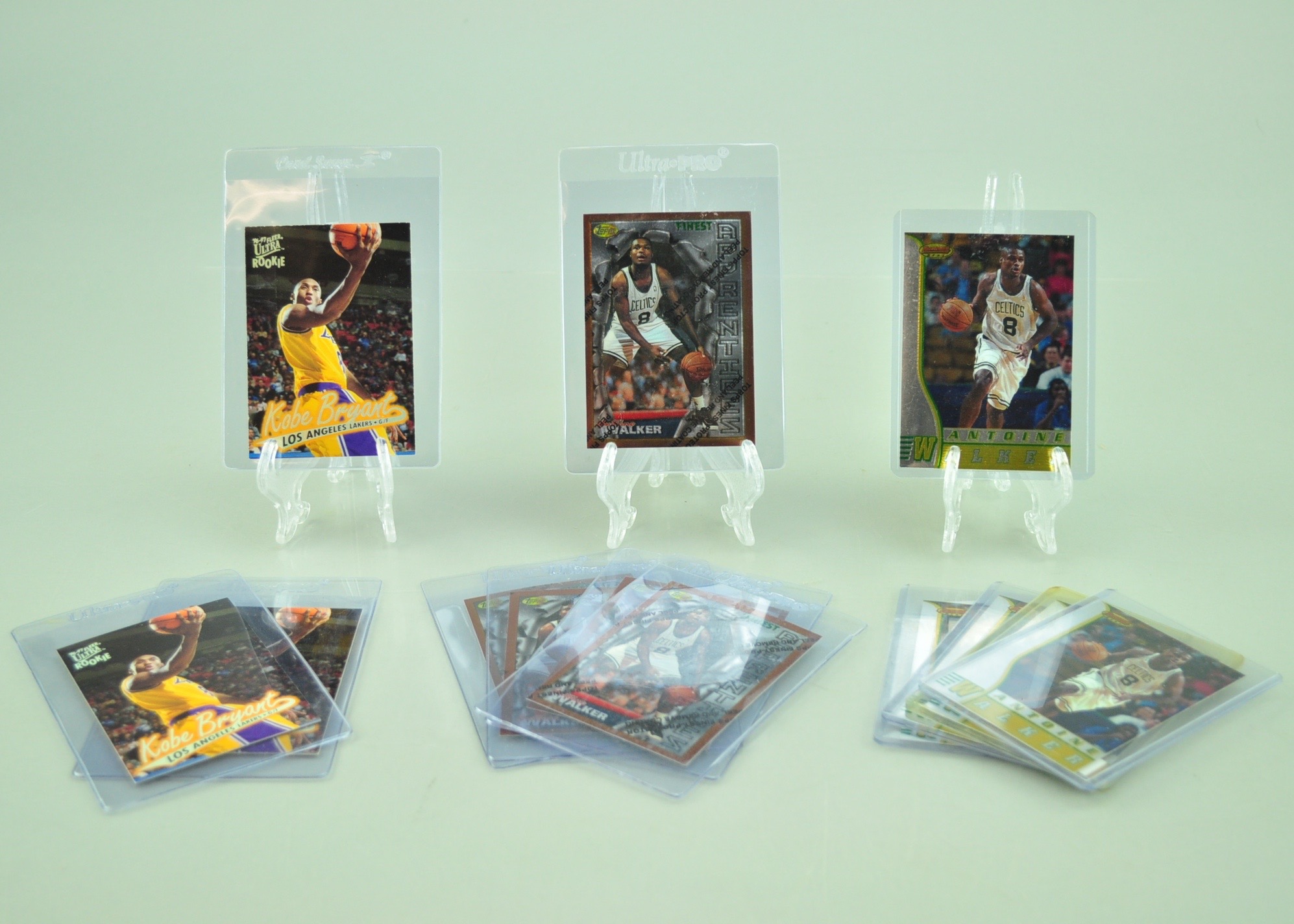 Kobe Bryant and Antoine Walker 1996-97 Rookie Basketball Cards