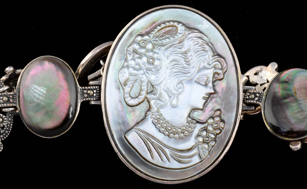 Sterling and Abalone Pendant and Bracelet