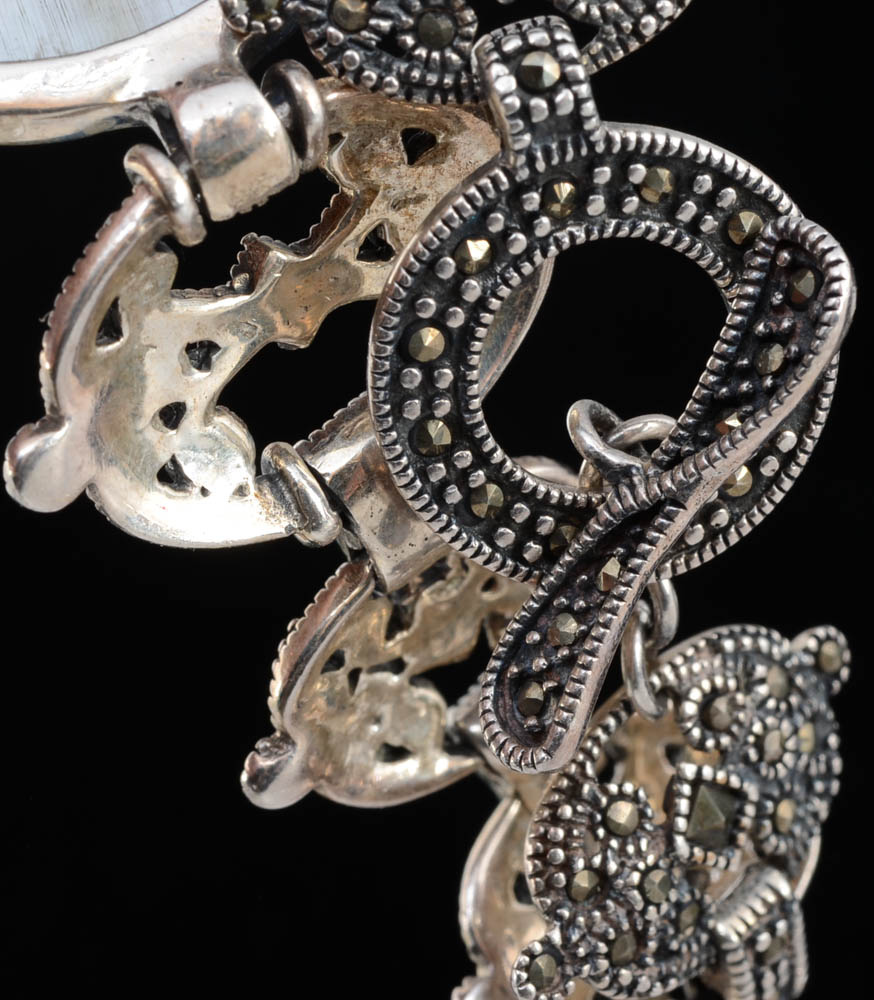 Sterling and Abalone Pendant and Bracelet