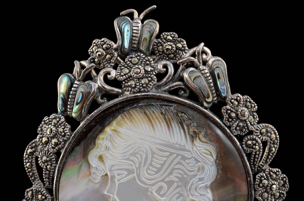 Sterling and Abalone Pendant and Bracelet