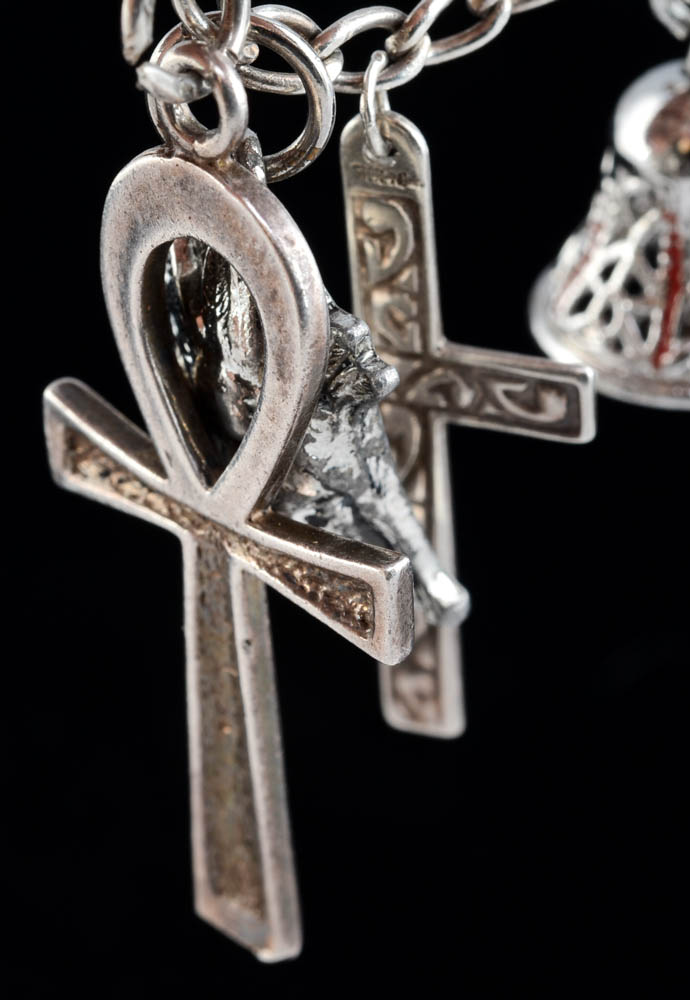 Marsala Sterling Silver Charm Bracelet