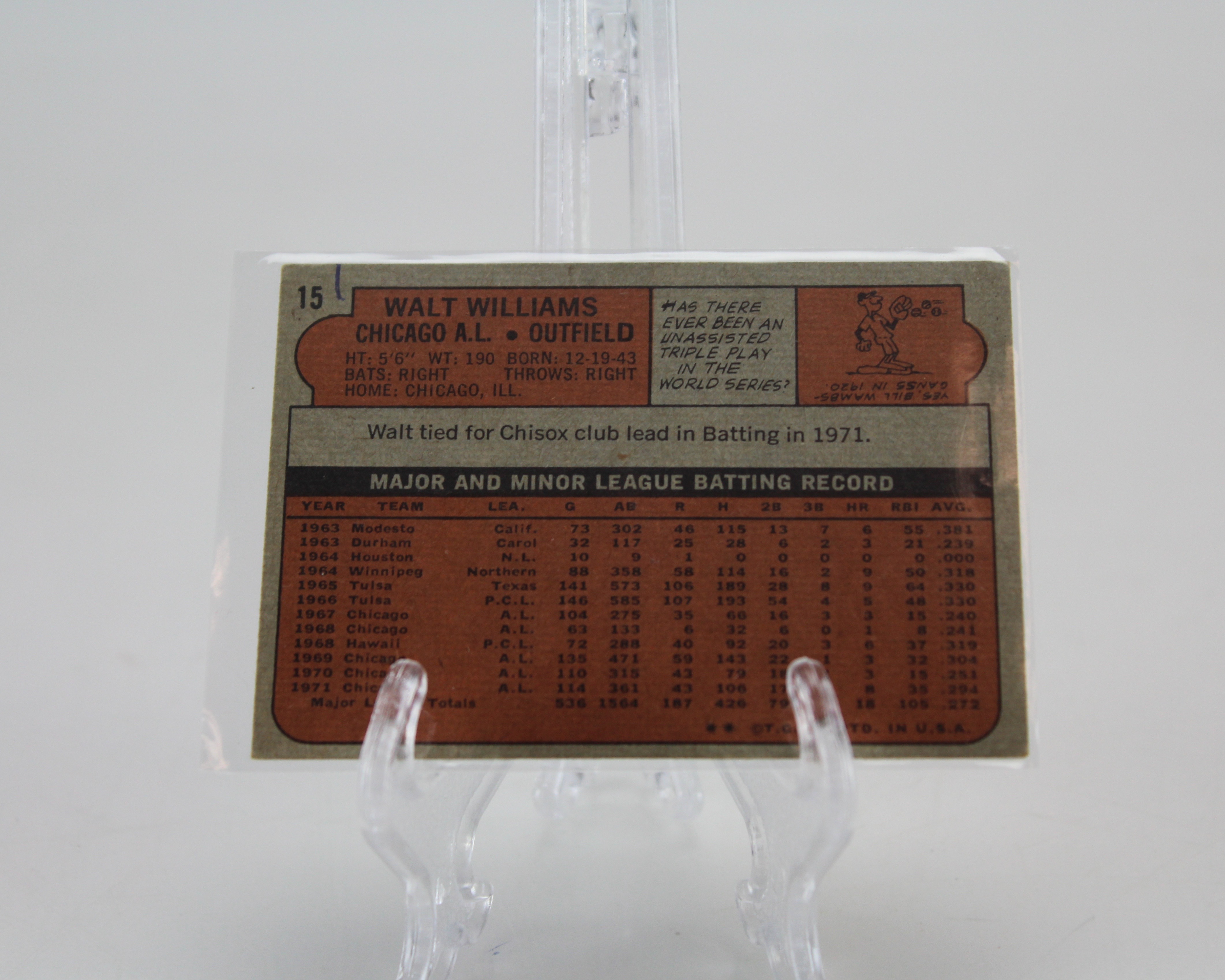 Box of 1972 Topps Baseball Cards