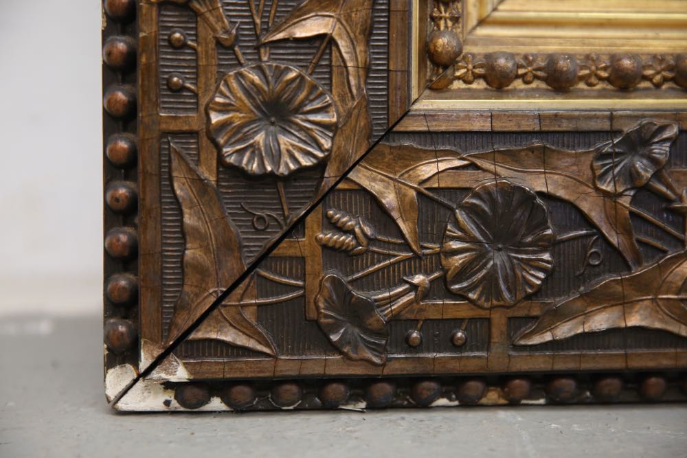 Vintage Acrylic Painting of River Wilderness Scene