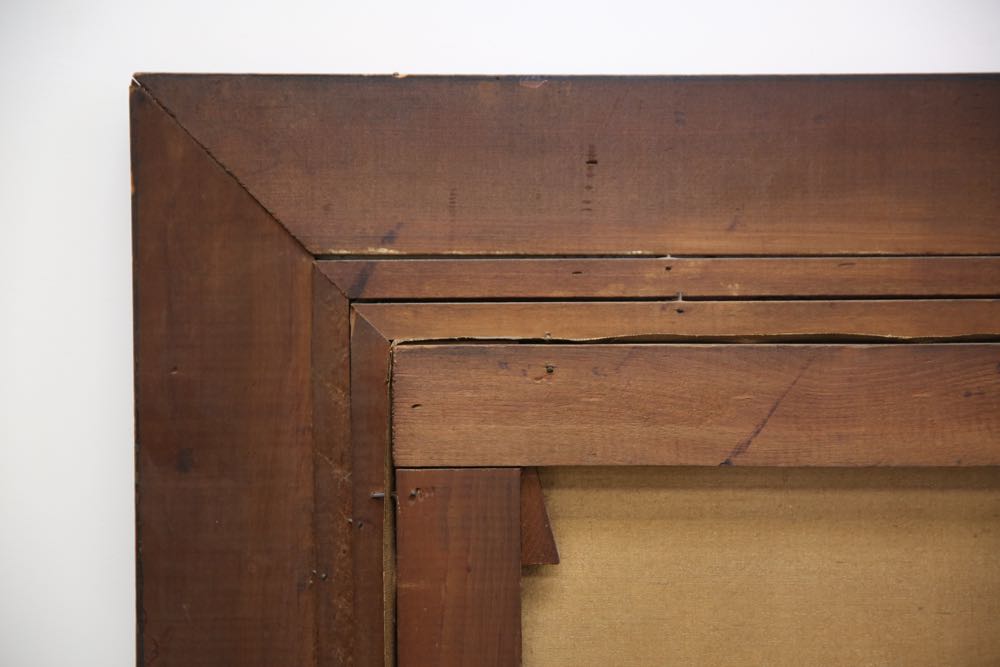 Vintage Acrylic Painting of River Wilderness Scene