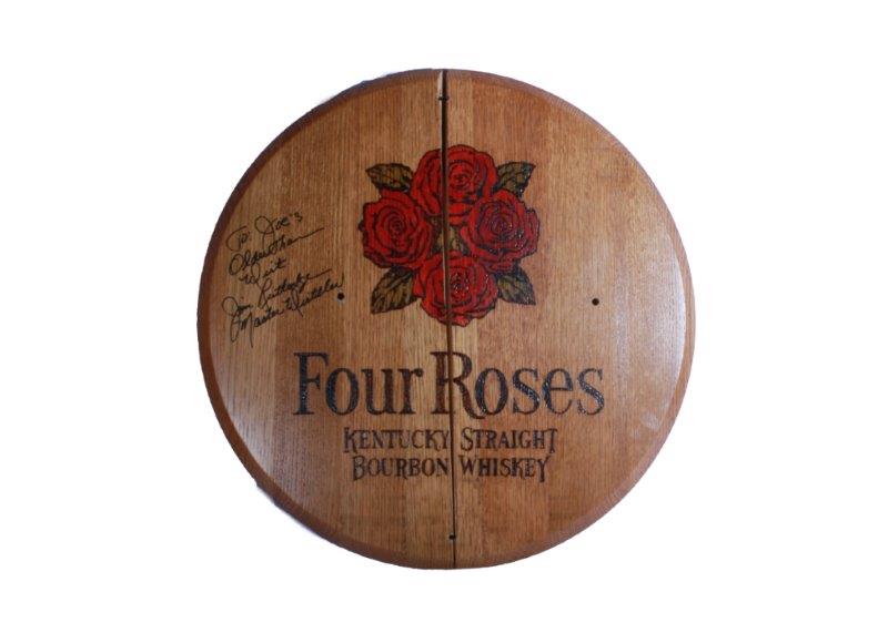 Signed Four Roses Kentucky Straight Bourbon Whiskey Barrel Head