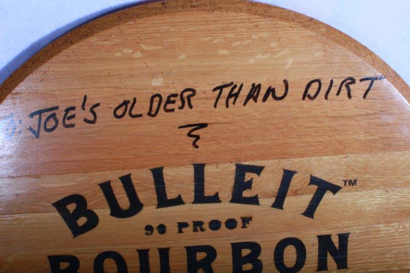 Signed Bulleit Bourbon Barrel Head