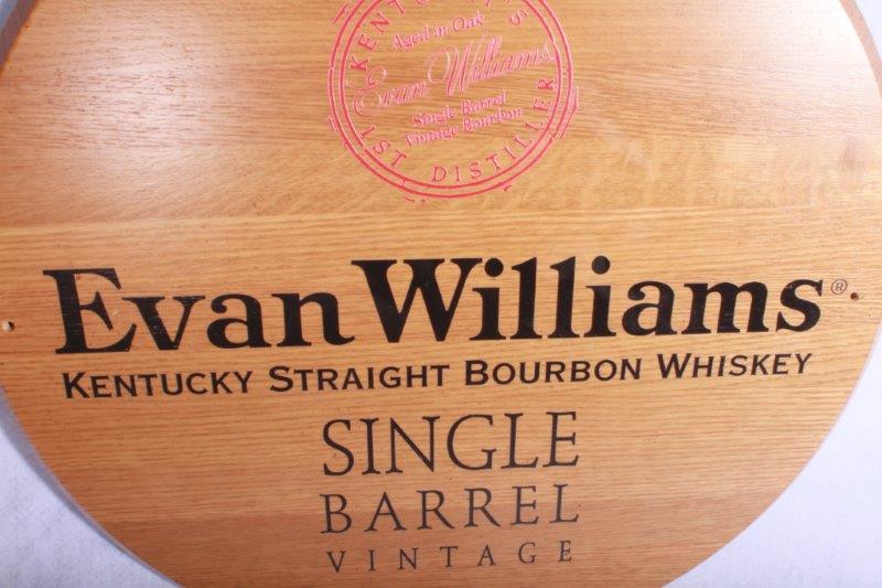 Signed Evan Williams Whiskey Barrel Head