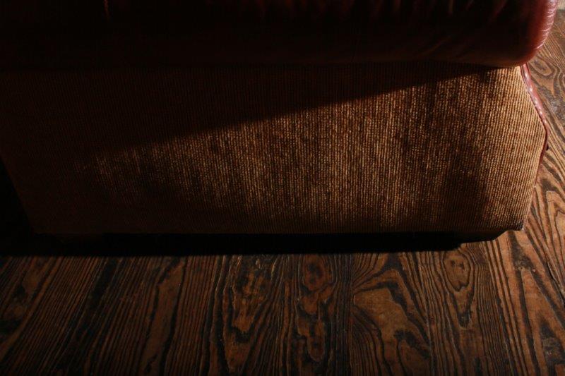 Leather and Upholstered Rustic Arm Chair