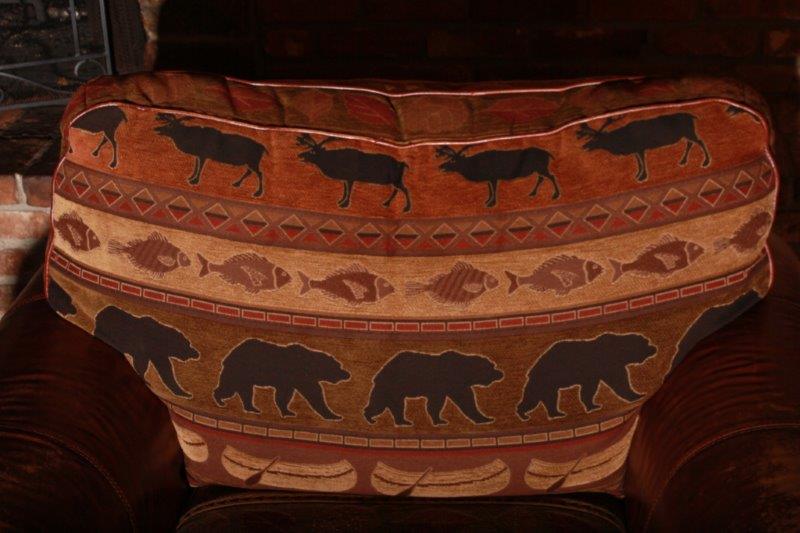 Leather and Upholstered Rustic Arm Chair