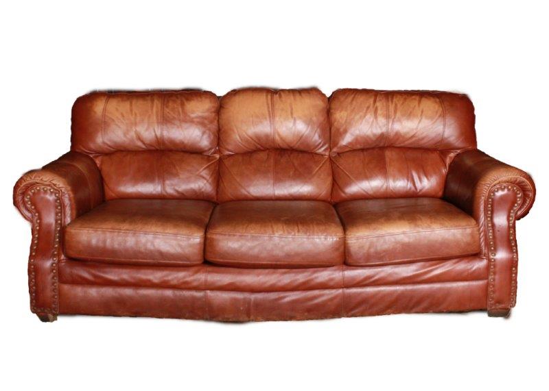 Chestnut Brown Leather Couch