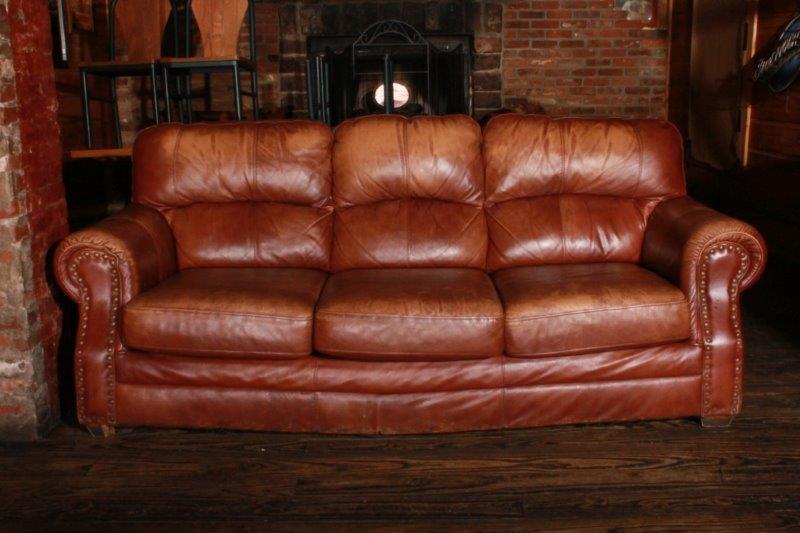 Chestnut Brown Leather Couch