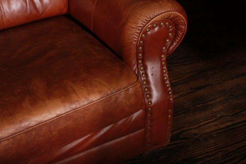 Chestnut Brown Leather Couch