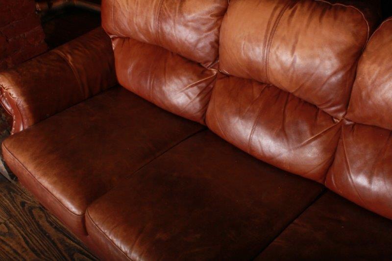 Chestnut Brown Leather Couch