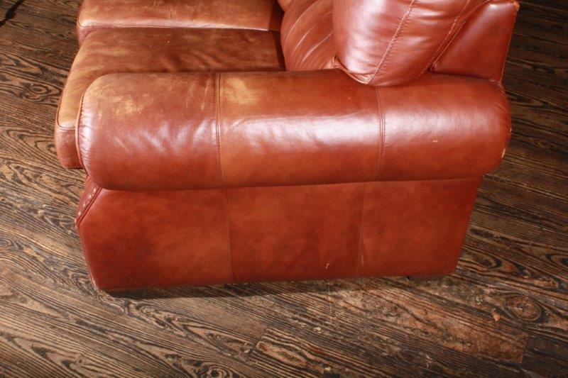 Chestnut Brown Leather Couch